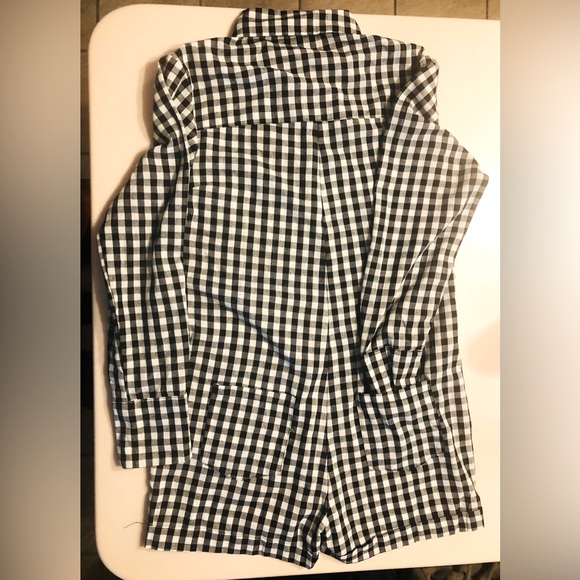 Long sleeve light weight linen blend romper size small. - Picture 2 of 8